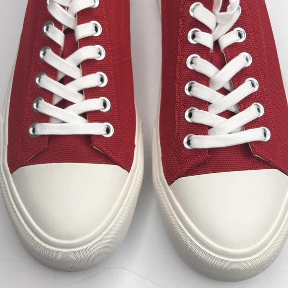 NWOT Article No. 1007 Red Canvas Sneakers - Picture 2 of 11